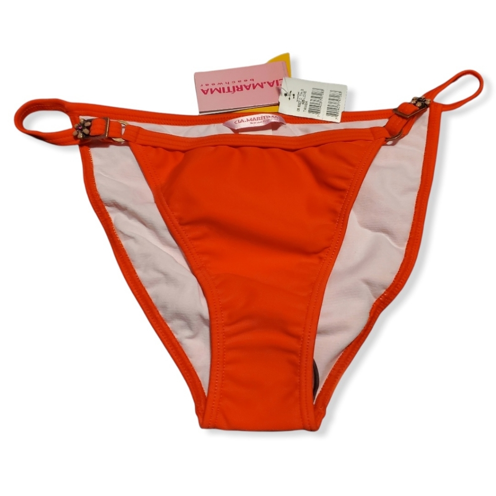 Cia Maritima NWT Orange Bikini Bottoms Large